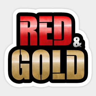 RED & GOLD! Sticker